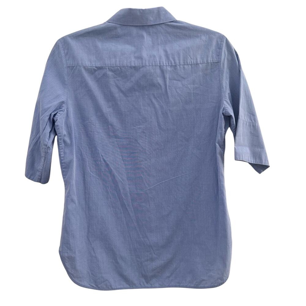 COS Casual Button Down Short Sleeved Shirt French Blue Size 6 - Picture 2 of 6